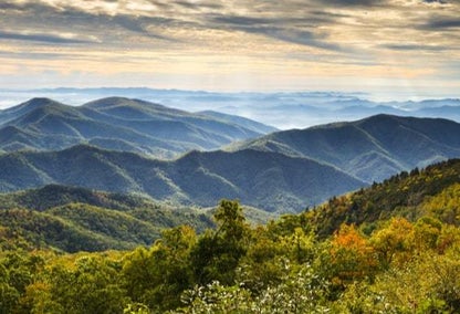 The rolling, green hills in Big Sheepcliff, NC